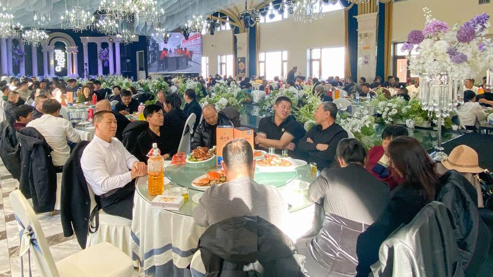 Jason at the grand opening of Daxiang materials in Arun Banner