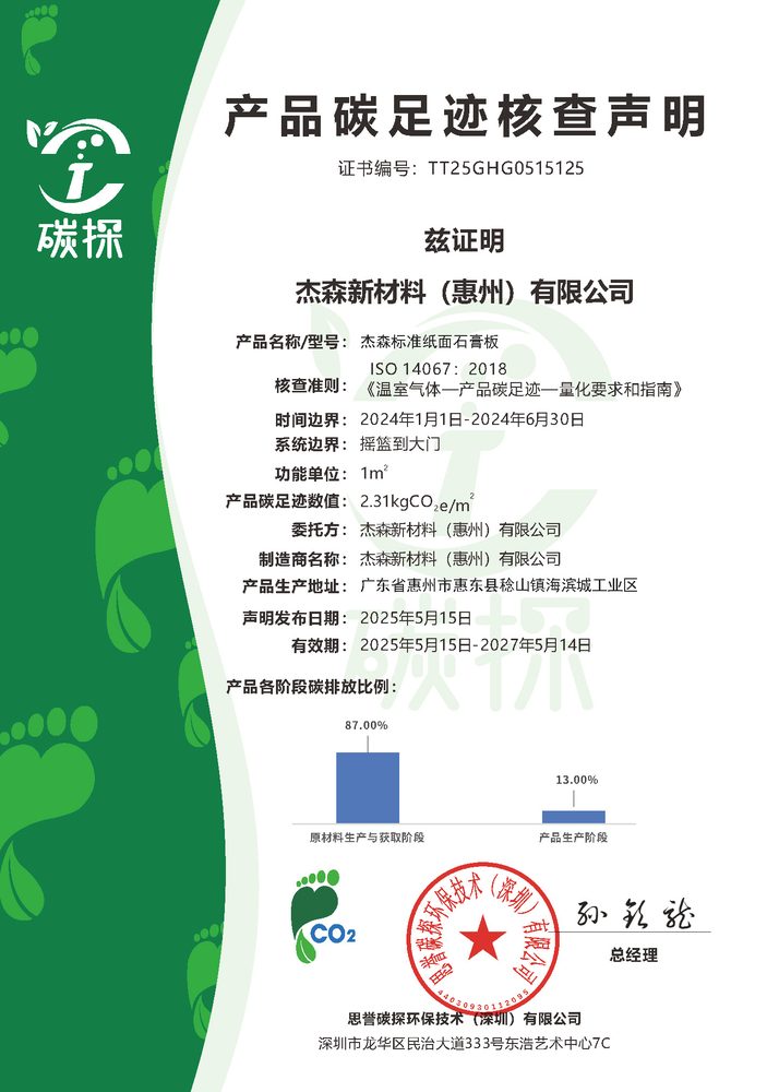 Product carbon-footprint verification statement