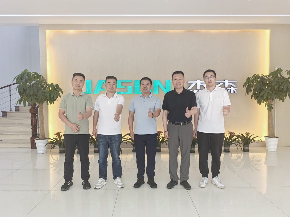Chairman An Jianwei of the national green healthcare-building materials association visits Jason's Jiaxing base